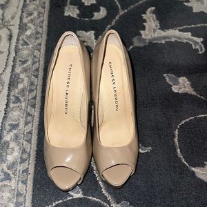 Shining 3” 1/2 inches heels in tan color